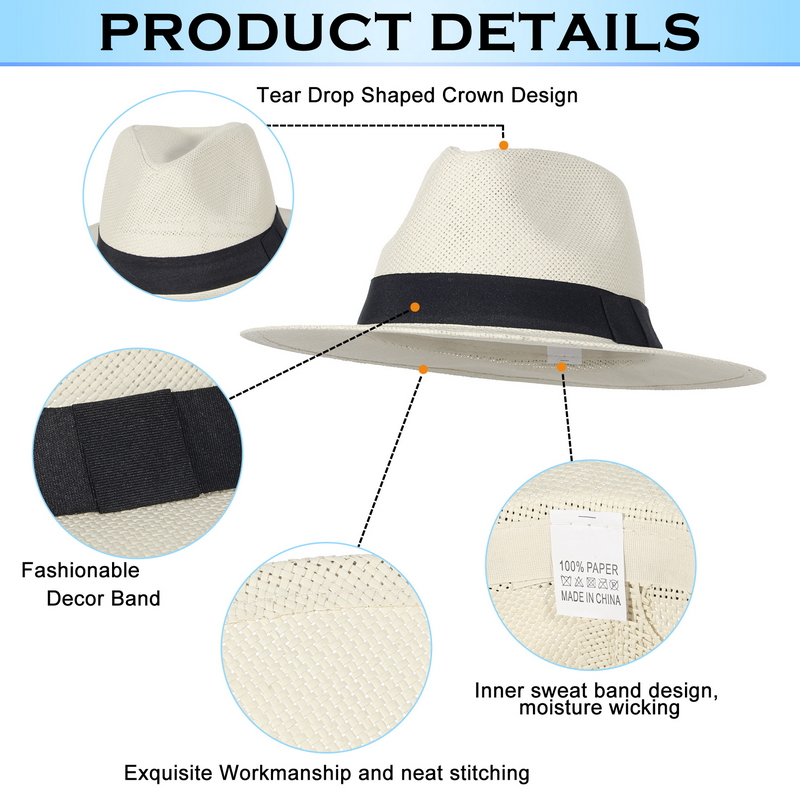 قبعة باناما صيفية من القش للنس - مراجعة Bucket Hat Straw وسعره