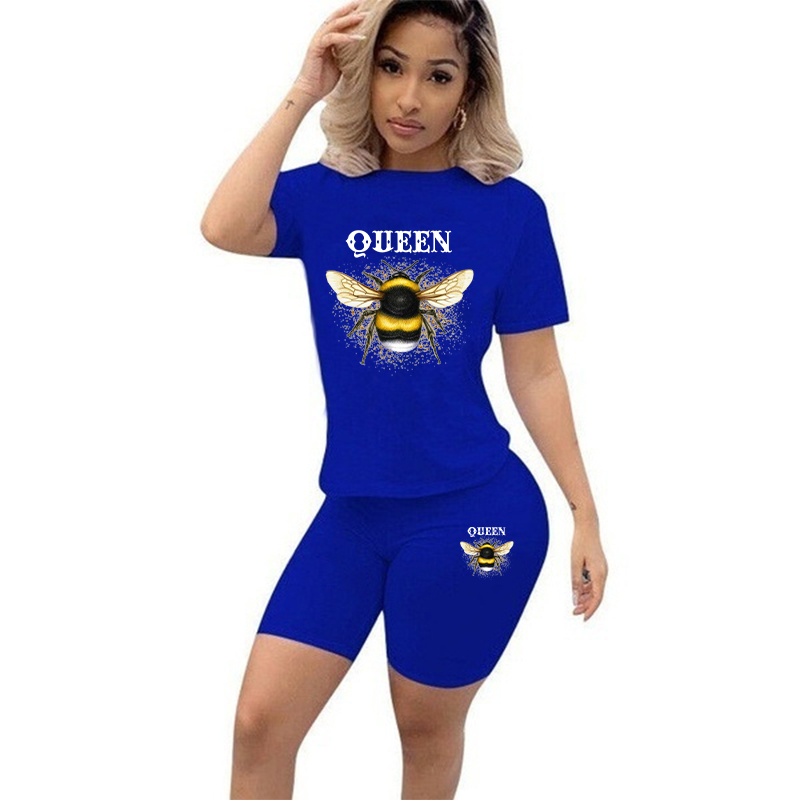 طقم صيفي نسائي مكون من قطعتين  - مراجعة Tee Graphic Print وسعره