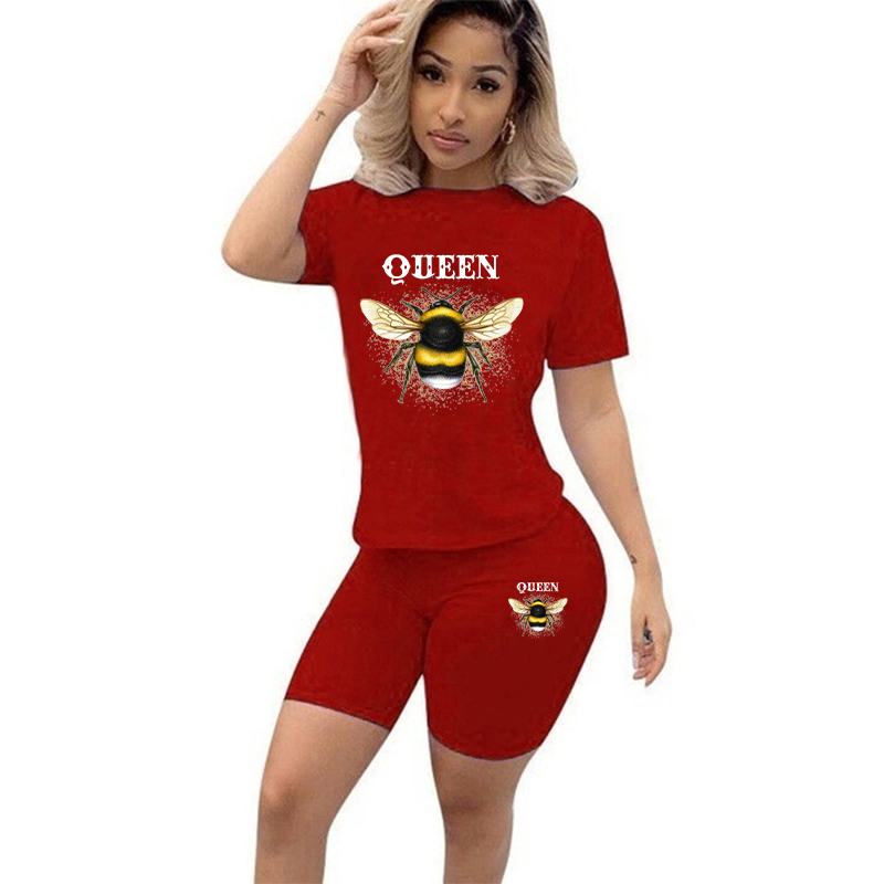 طقم صيفي نسائي مكون من قطعتين  - مراجعة Tee Graphic Print وسعره