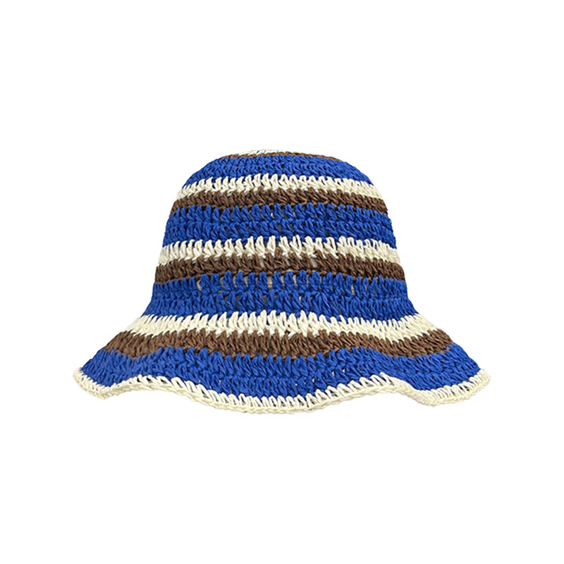 قبعات مخططة من القش للنساء ، ق - مراجعة Bucket Hat Straw وسعره