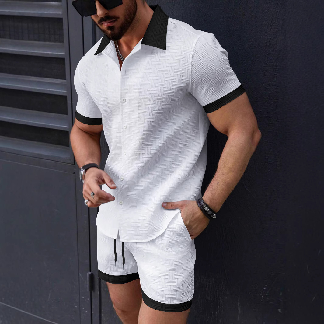 طقم ملابس رجالي عصري من قطعتين - مراجعة Short Linen Drawstring وسعره