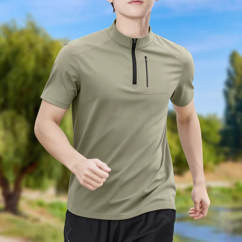 تي شيرت رجالي نصف سحاب عالي ال - مراجعة Shirt Camp Collar وسعره