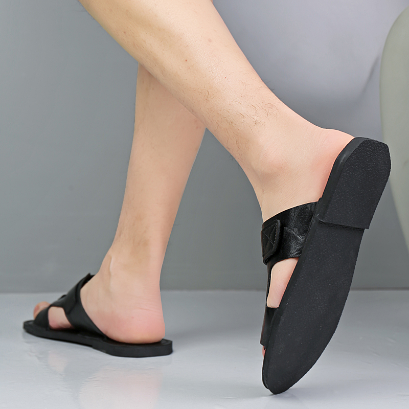 صنادل جلدية فاخرة كبيرة الحجم  - مراجعة Flip Flop Leather Men وسعره