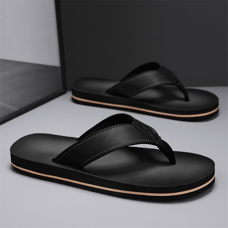 صندل رجالي كلاسيكي من الجلد ال - مراجعة Flip Flop Leather Men وسعره