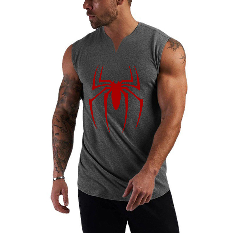 عنكبوت رجالي مطبوع بدون أكمام  - مراجعة Tank Top Muscle وسعره