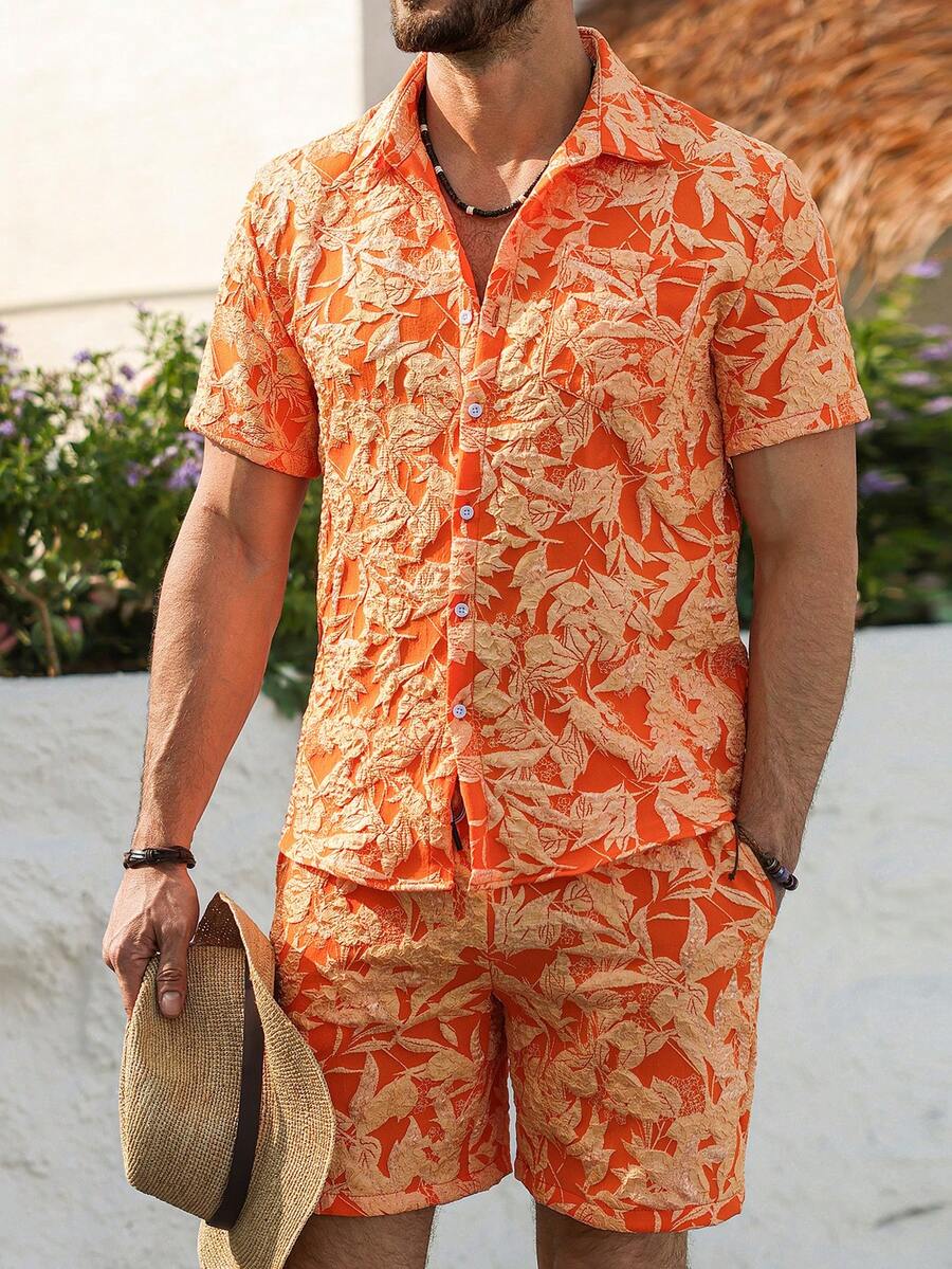 طقم صيفي رجالي من جينلوند بلون - مراجعة Resort Shirt Floral وسعره