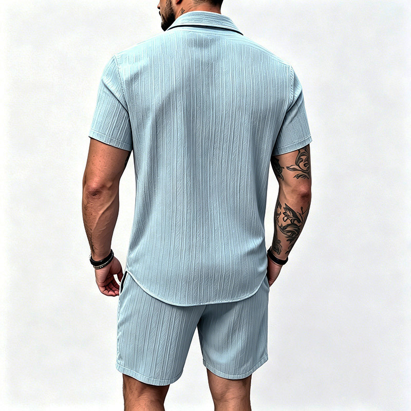 طقم رجالي جديد 2026 مكون من قم - مراجعة Shirt Camp Collar وسعره