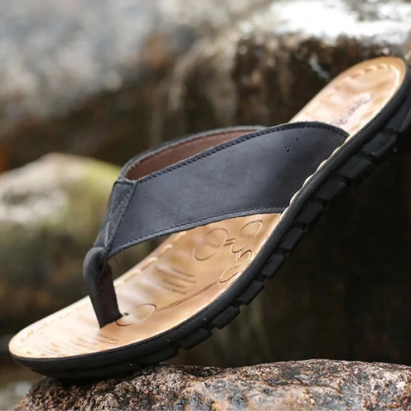 روما ريترو شبشب رجالي بلون كلي - مراجعة Flip Flop Leather Men وسعره