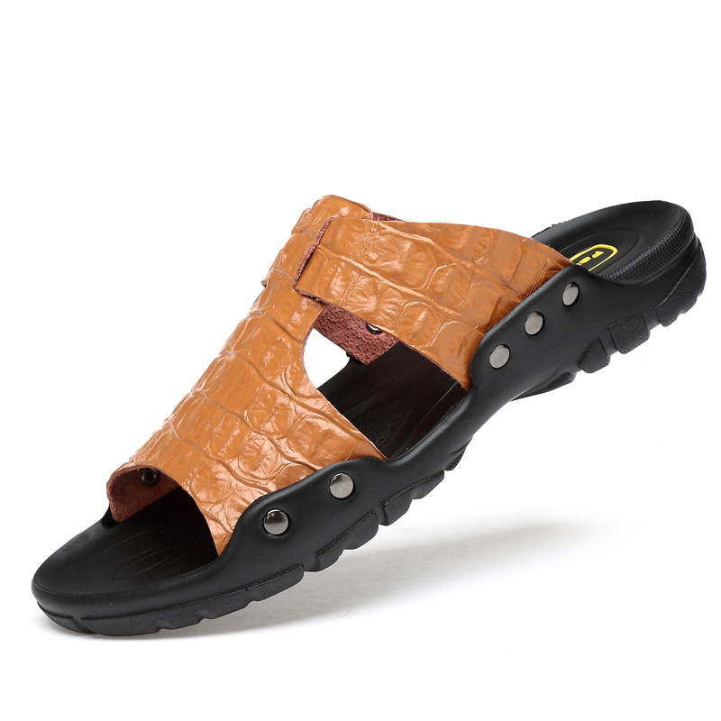 الصنادل الجلدية الرجال شبشب مر - مراجعة Flip Flop Leather Men وسعره