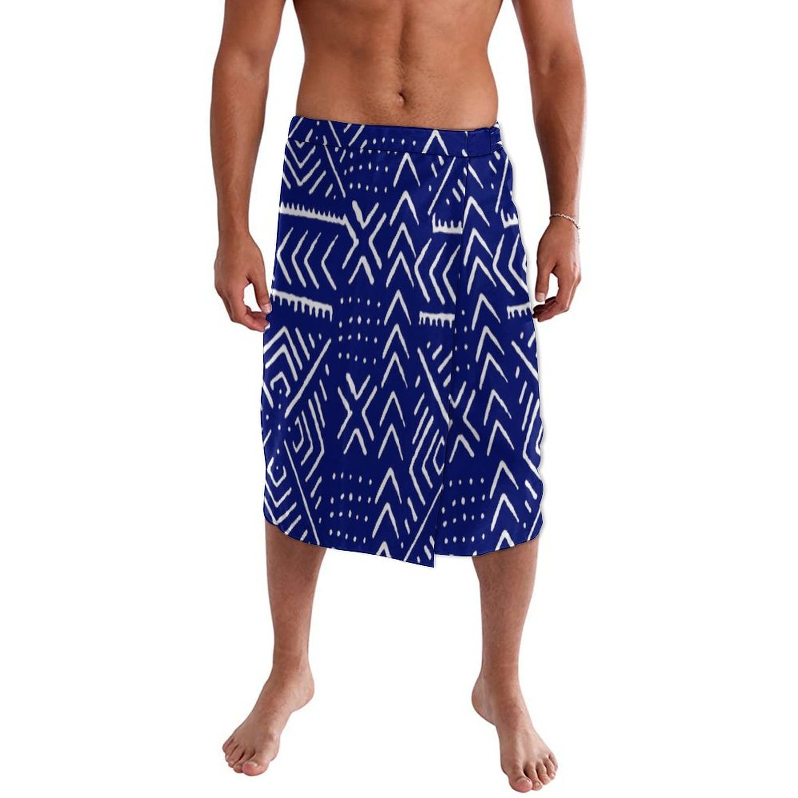 فستان شاطئي أزرق بنقوش زهرية ع - مراجعة Sarong Men Wrap وسعره